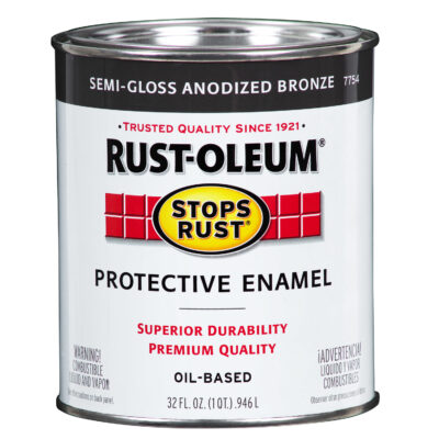 Rust-Oleum Stops Rust Indoor and Outdoor Semi-Gloss Anodized Bronze Protective Enamel 1 qt