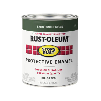 Rust-Oleum Stops Rust Indoor and Outdoor Satin Hunter Green Protective Paint 1 qt