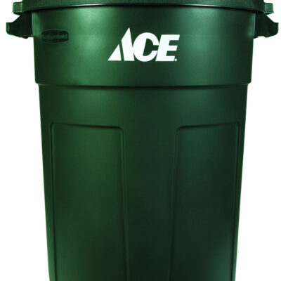 Ace 32 gal Green Plastic Garbage Can Lid Included