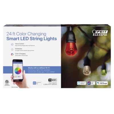 Feit Smart Home LED Mix N Match Smart-Enabled String Lights Multicolored 24 ft. 12 lights